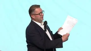 Przemysław Czarnek na konferencji w sprawie mieszkania Karola Nawrockiego