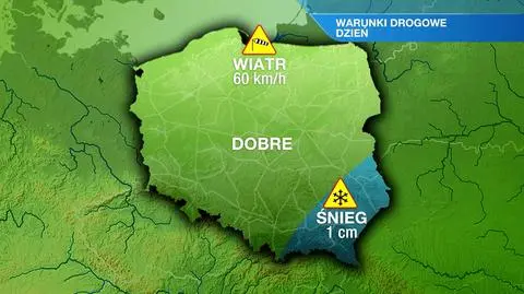 Warunki drogowe w niedzielę