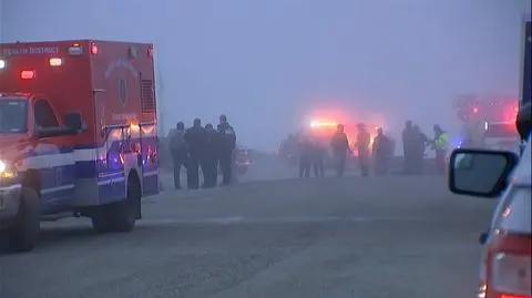 Służby na miejscu katastrofy w pobliżu wyspy Galveston 