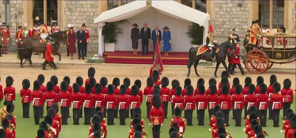 Powitanie Donalda Trumpa na Windsorze