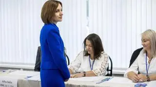 Prezydent Mołdawii Maia Sandu oddała głos w wyborach parlamentarnych 