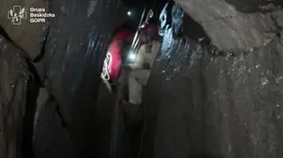 Akcja ratunkowa w Jaskini Salmopolskiej