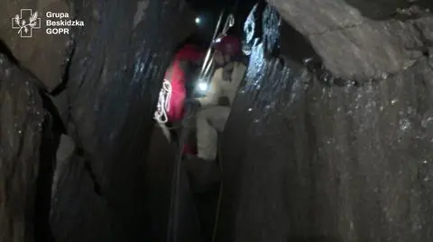 Akcja ratunkowa w Jaskini Salmopolskiej