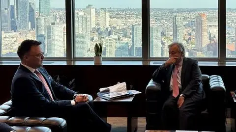 Szymon Hołownia i Antonio Guterres