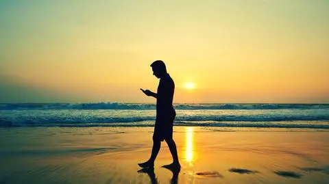 Telefon wakacje urlop plaża