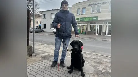 Pan Mariusz z psem Lexem