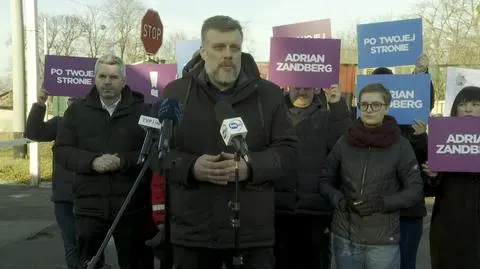 Konferencja prasowa Adriana Zandberga w Gliwicach