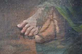Fragment obrazu odkrytego w brzozowskim kościele
