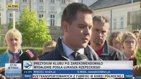 Rzepecki po rekomendacji o wydaleniu: jestem zszokowany realizuję program PiS