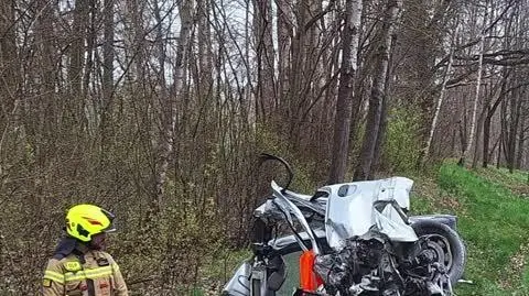 Wypadek na DK 16 pod Ostródą