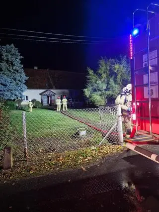 Nocny pożar kotłowni