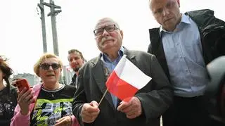 Były prezydent Lech Wałęsa podczas uroczystości upamiętnienia narodzin demokracji polskiej w 36. rocznicę wyborów 4 czerwca 1989 r.
