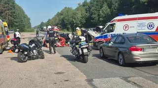 Wypadek na drodze krajowej nr 25
