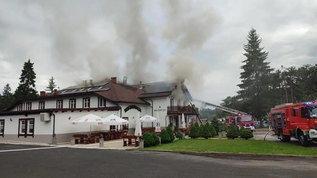 Pożar hotelu w Wiśle