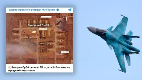 Trzy rosyjskie bombowce Su-34 trafione