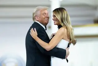 Donald i Melania Trump podczas inauguracji