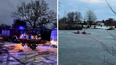 Groźne sytuacje na zamarzniętych akwenach. "Lód jest bardzo cienki"