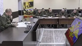 Narada Putina z dowódcami wojsk na froncie - zdjęcie Kremla 