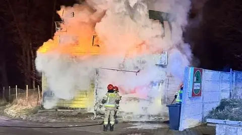 Podpalenie kantoru przy A2