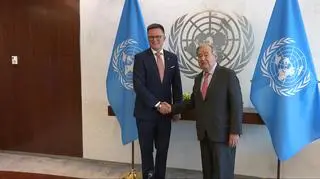 Szymon Hołownia i Antonio Guterres