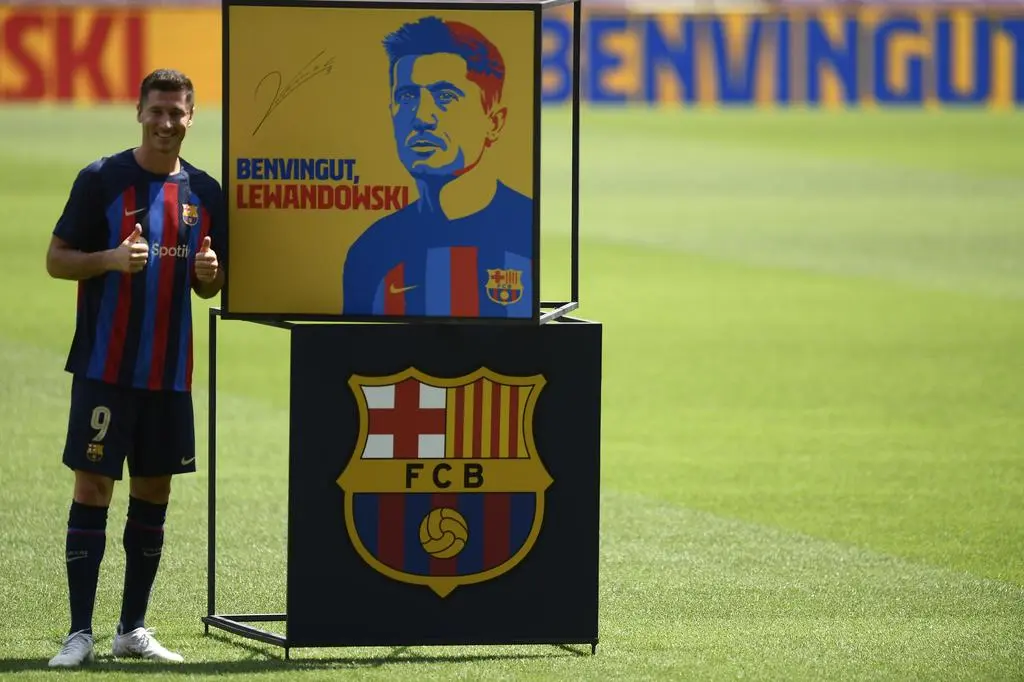 Robert Lewandowski at Camp Nou
