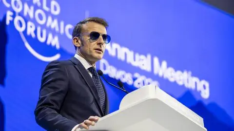 Emmanuel Macron w Davos