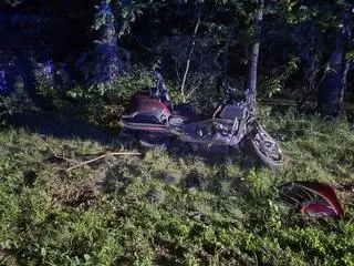 Motocykl zderzył się z łosiem