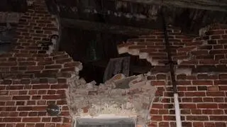 Runęła ściana domu