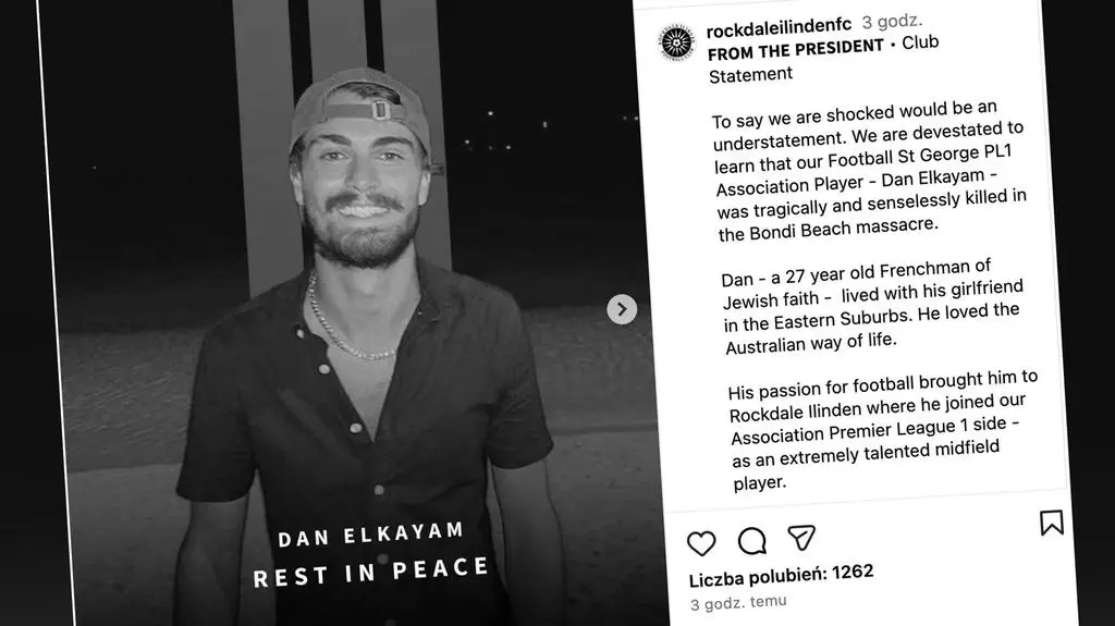 Australijski klub pożegnał zawodnika. Ofiarę strzelaniny w Sydney