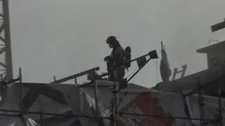 Pożar na budowie. Dźwig został zdemontowany 