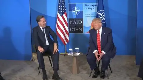 Trump i Rutte na szczycie NATO w Hadze