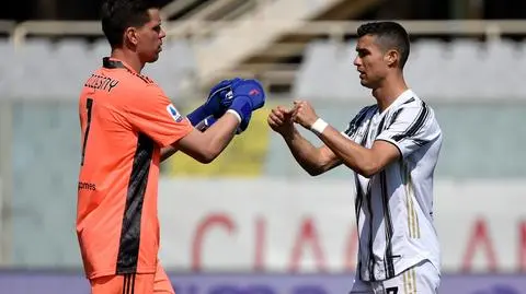 Szczęsny w swoim stylu, Ronaldo pękał ze śmiechu. "Nie mów nikomu"