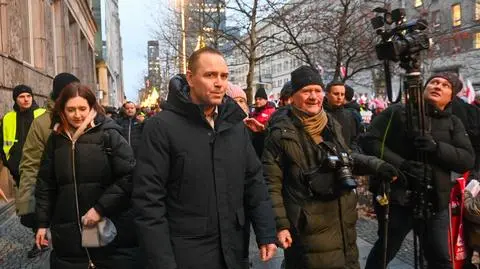 Karol Nawrocki na proteście rolników