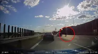 Mężczyzna szedł autostradą A4