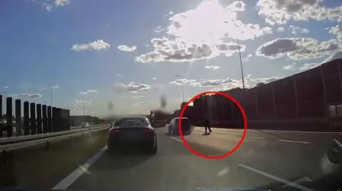 Mężczyzna szedł autostradą A4