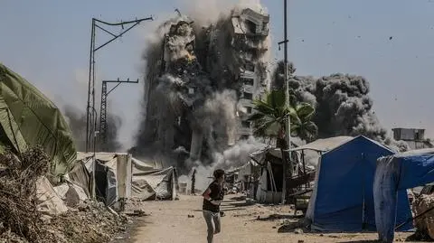 Izraelski atak na miasto Gaza