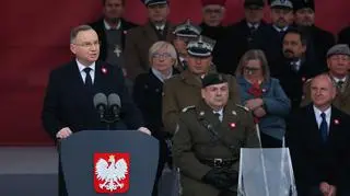 Prezydent Andrzej Duda w czasie obchodów Narodowego Święta Niepodległości