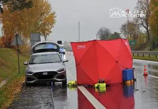 Na drodze krajowej numer 7 w Tarczynie odnaleziono ciało mężczyzny