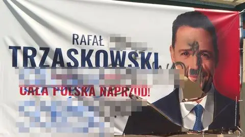 Szczecin. Zniszczone plakaty wyborcze
