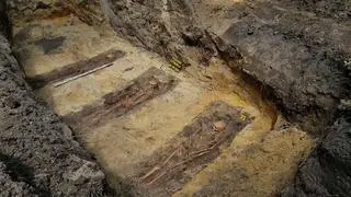 Prace ekshumacyjno-archeologiczne na południowym stoku Cytadeli w Poznaniu