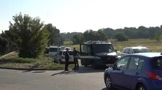 Służby w okolicach miejsca znalezienia drona