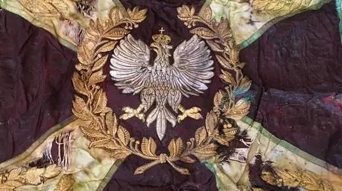 Sztandar zachował się w bardzo dobrym stanie