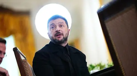 Wołodymyr Zełenski podczas rozmów w Waszyngtonie