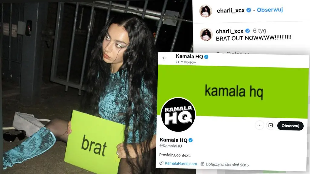 Sztab Kamali Harris wykorzystał internetowy trend "brat"