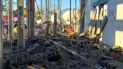 Wypadek na placu budowy