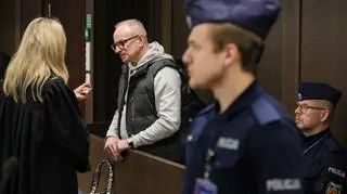 Piotr Polaszczyk na sali rozpraw Sądu Okręgowego Warszawa-Praga