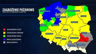 Zagrożenie pożarowe w lasach, 22.07