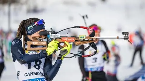 Lisa Vittozzi al poligono a Canmore, 2024