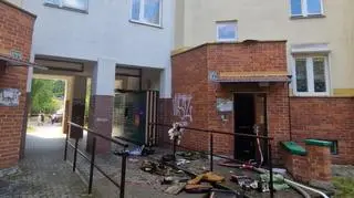 Pożar mieszkania z powodu wybuchu gazu