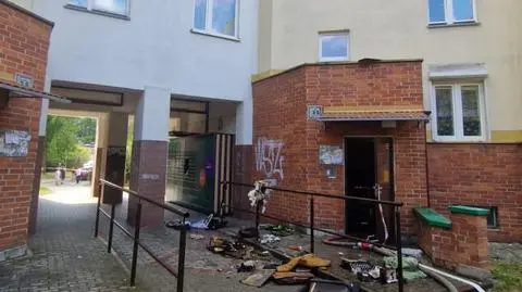Pożar mieszkania z powodu wybuchu gazu
